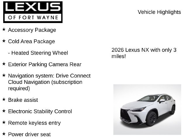 New 2026 Lexus NX 350 AWD w/ Accessory Package (2T) image 8