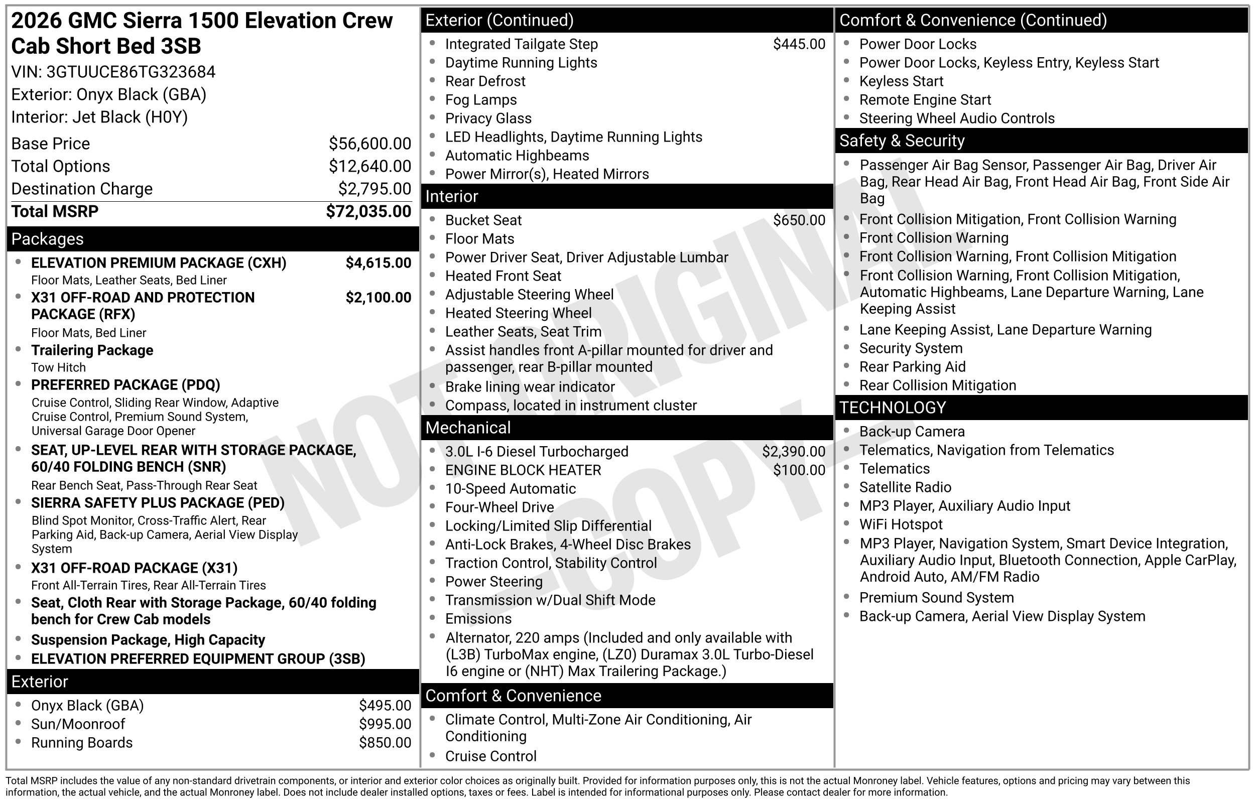 New 2026 GMC Sierra 1500 Elevation w/ Elevation Premium Package AWD/4WD image 3