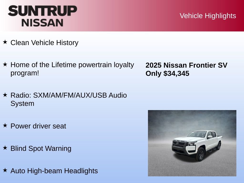 Used 2025 Nissan Frontier SV image 8