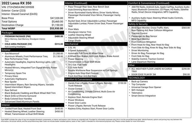 Used 2022 Lexus RX 350 AWD w/ Premium Package image 38