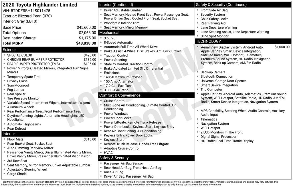 Certified 2020 Toyota Highlander Limited AWD/4WD image 27