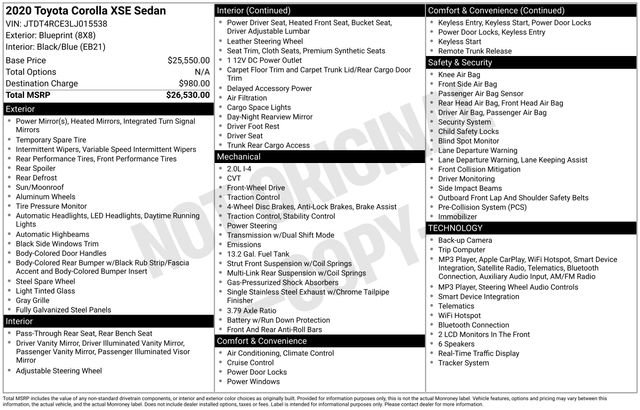 Used 2020 Toyota Corolla XSE image 7