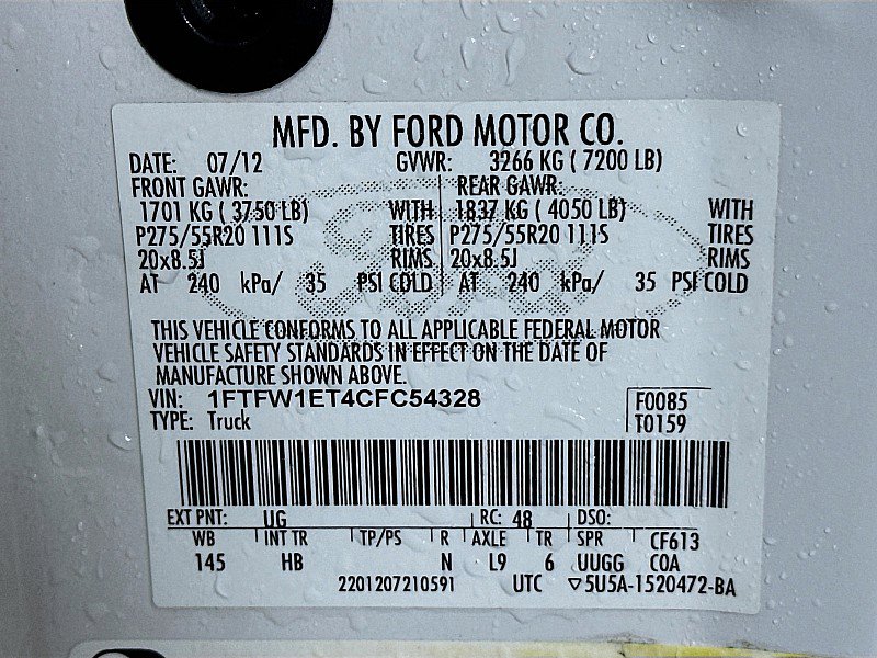 Used 2012 Ford F150 Lariat w/ Lariat Chrome Pkg image 33