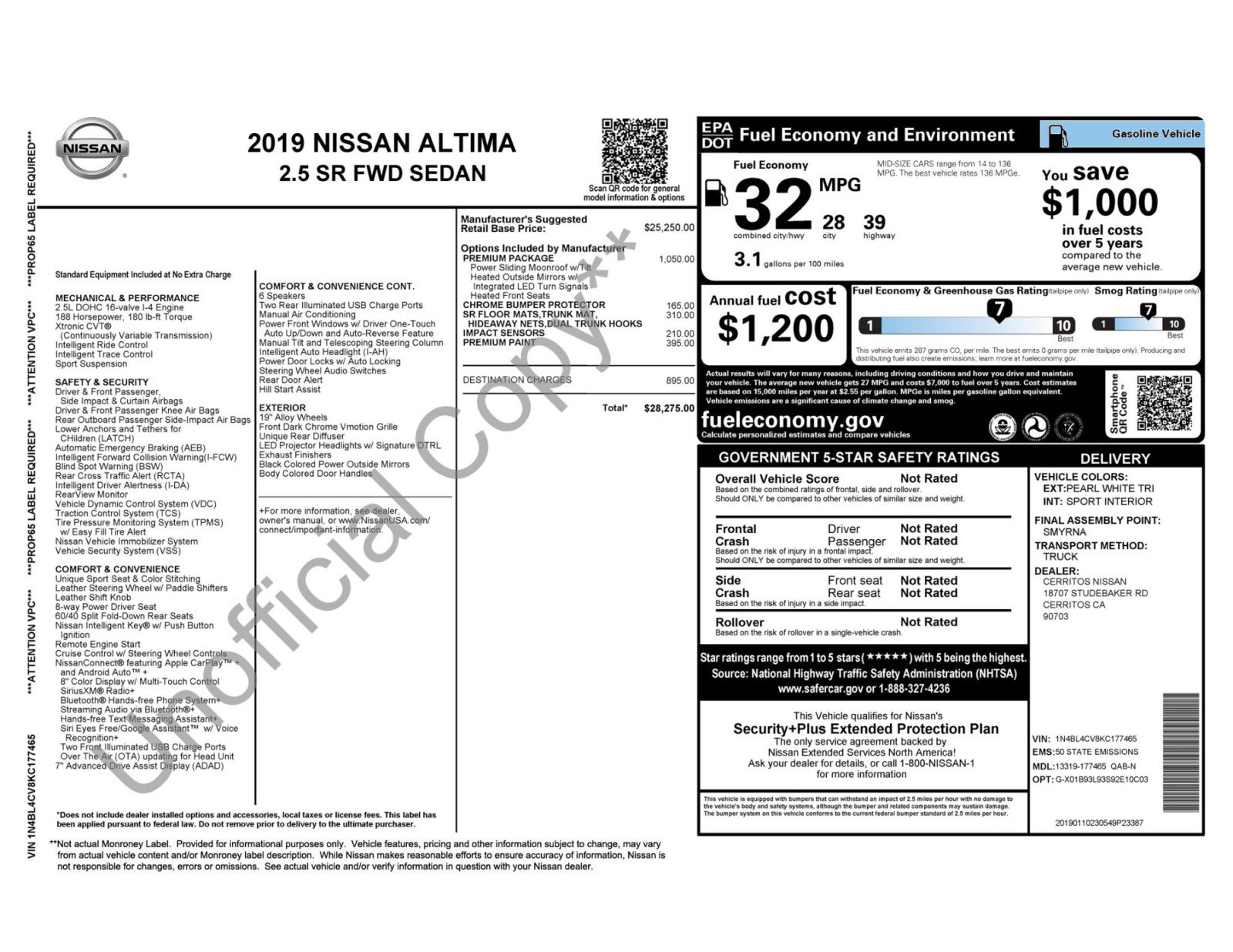 Used 2019 Nissan Altima 2.5 SR w/ SR Premium Package image 50
