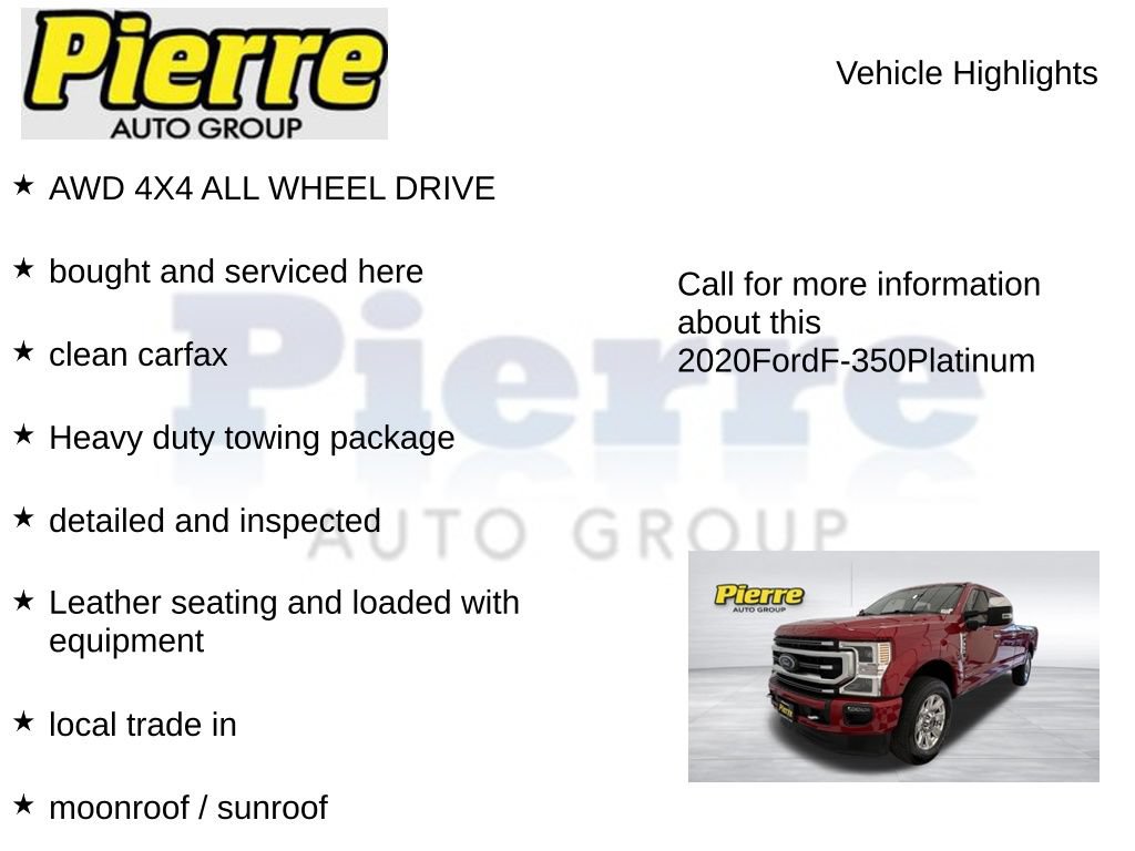Used 2020 Ford F350 4x4 Crew Cab Super Duty image 7