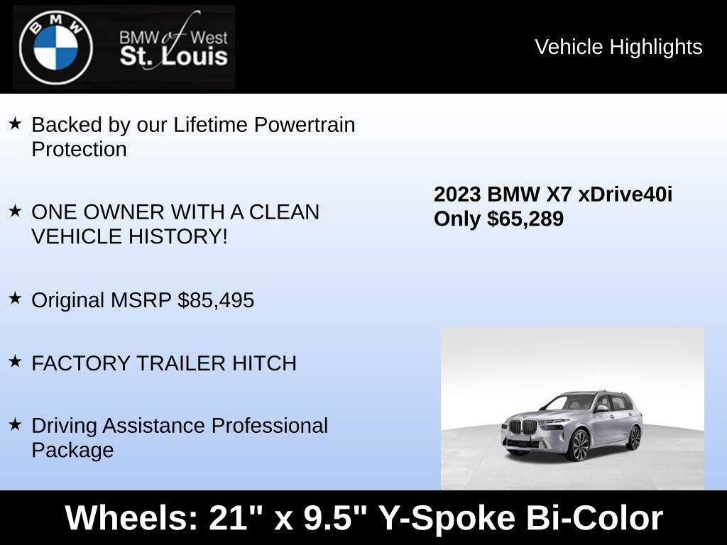 Used 2023 BMW X7 xDrive40i w/ Premium Package image 56