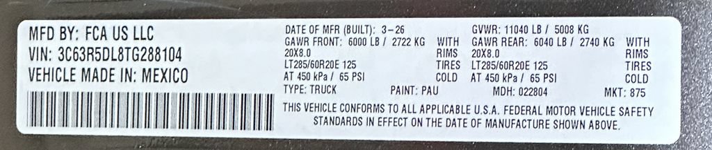 New 2026 RAM 2500 Big Horn AWD/4WD image 51
