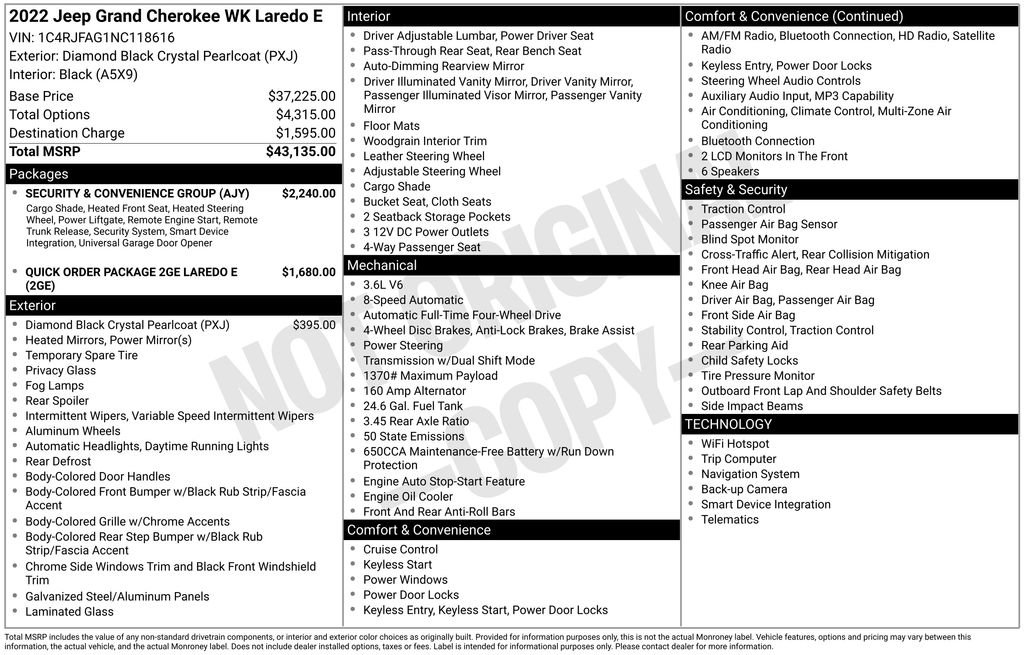 Used 2022 Jeep Grand Cherokee Laredo E w/ Security & Convenience Group image 17