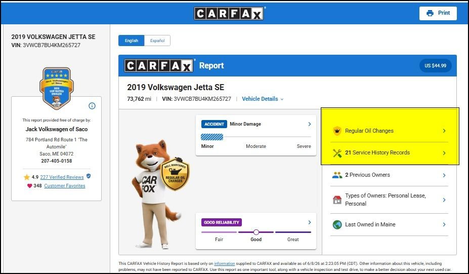 Used 2019 Volkswagen Jetta SE FWD image 11