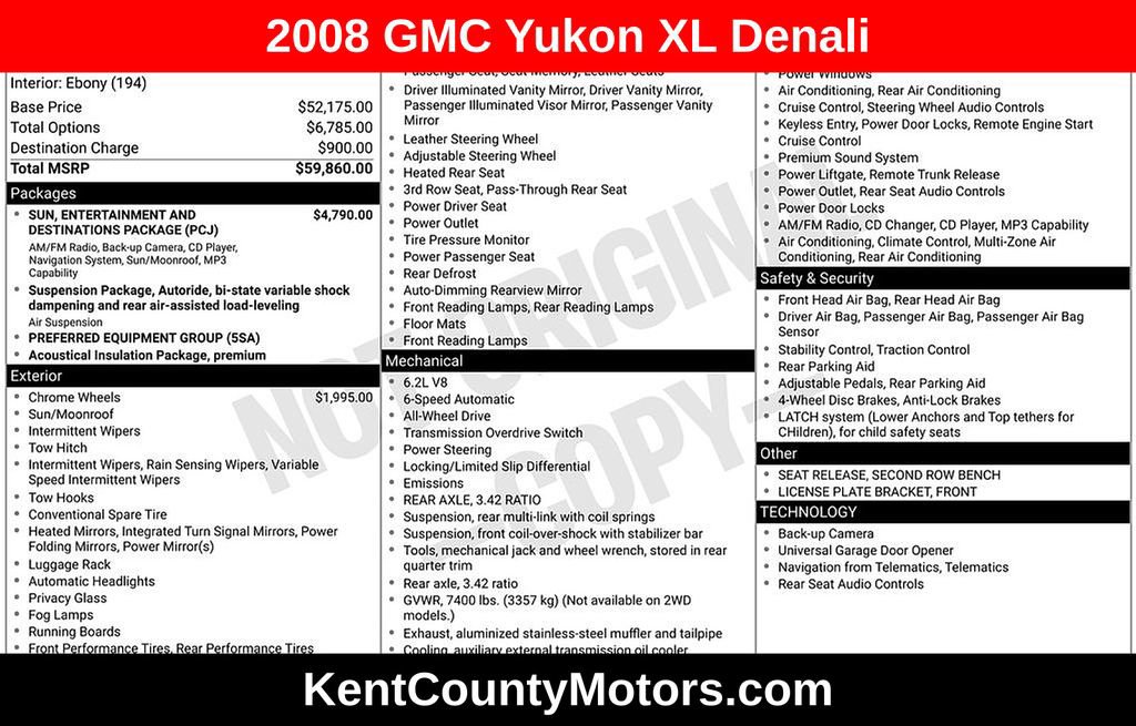 Used 2008 GMC Yukon XL Denali