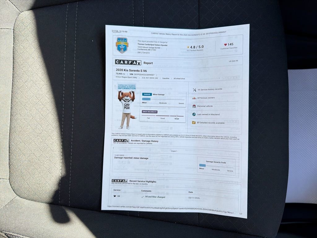 Used 2020 Kia Sorento S image 42