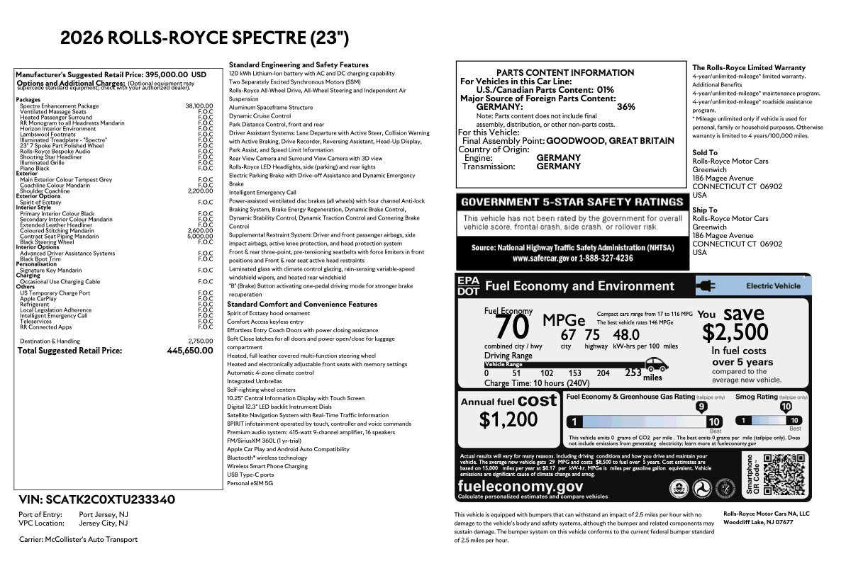 New 2026 Rolls-Royce Spectre image 40