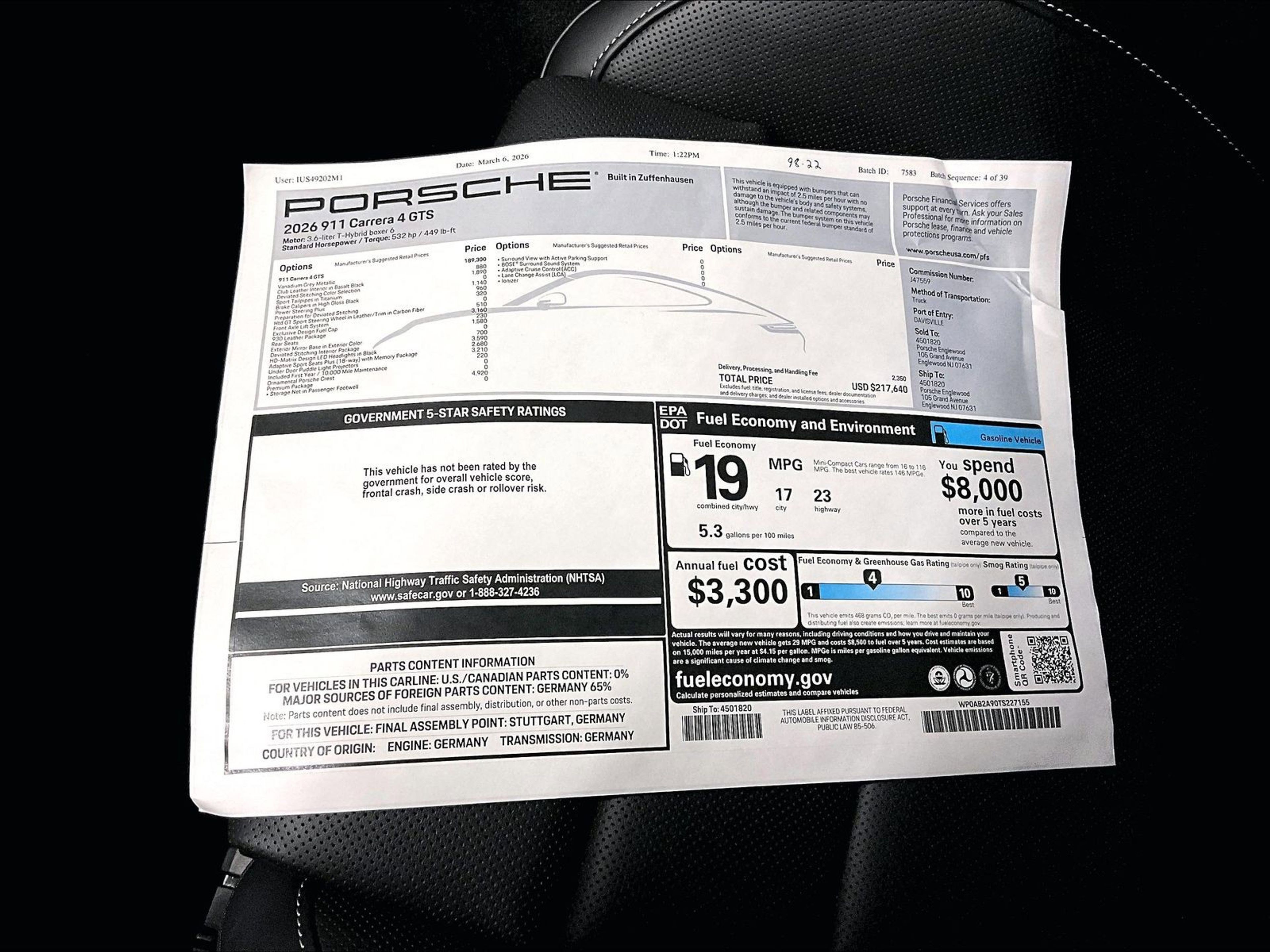 New 2026 Porsche 911 Carrera 4 GTS image 14