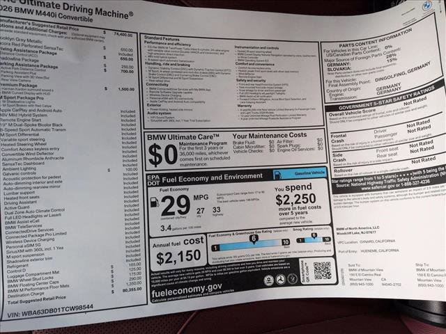 New 2026 BMW M440i Convertible w/ Premium Package image 19