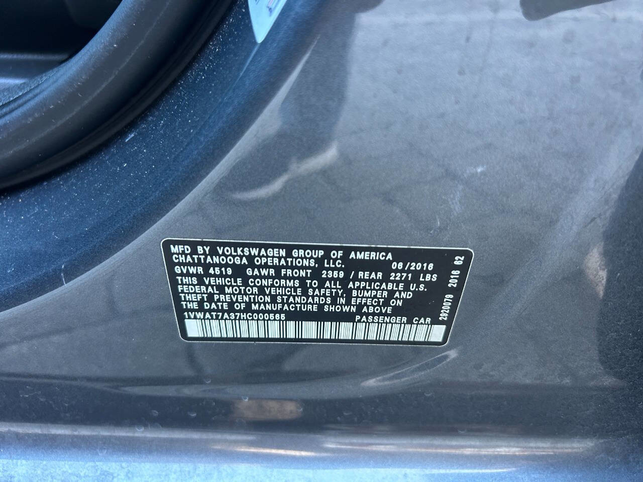 Used 2017 Volkswagen Passat 1.8T S image 29