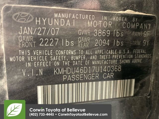 Used 2007 Hyundai Elantra GLS image 23