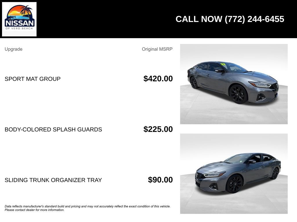 Used 2022 Nissan Maxima SR w/ Sport Mat Group FWD image 6