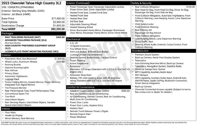Used 2023 Chevrolet Tahoe High Country w/ Max Trailering Package AWD/4WD image 41