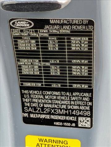 Used 2021 Land Rover Range Rover Evoque R-Dynamic SE image 26