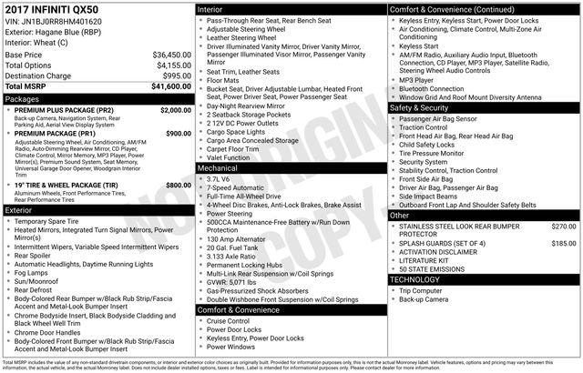 Used 2017 INFINITI QX50 AWD w/ Premium Plus Package image 15