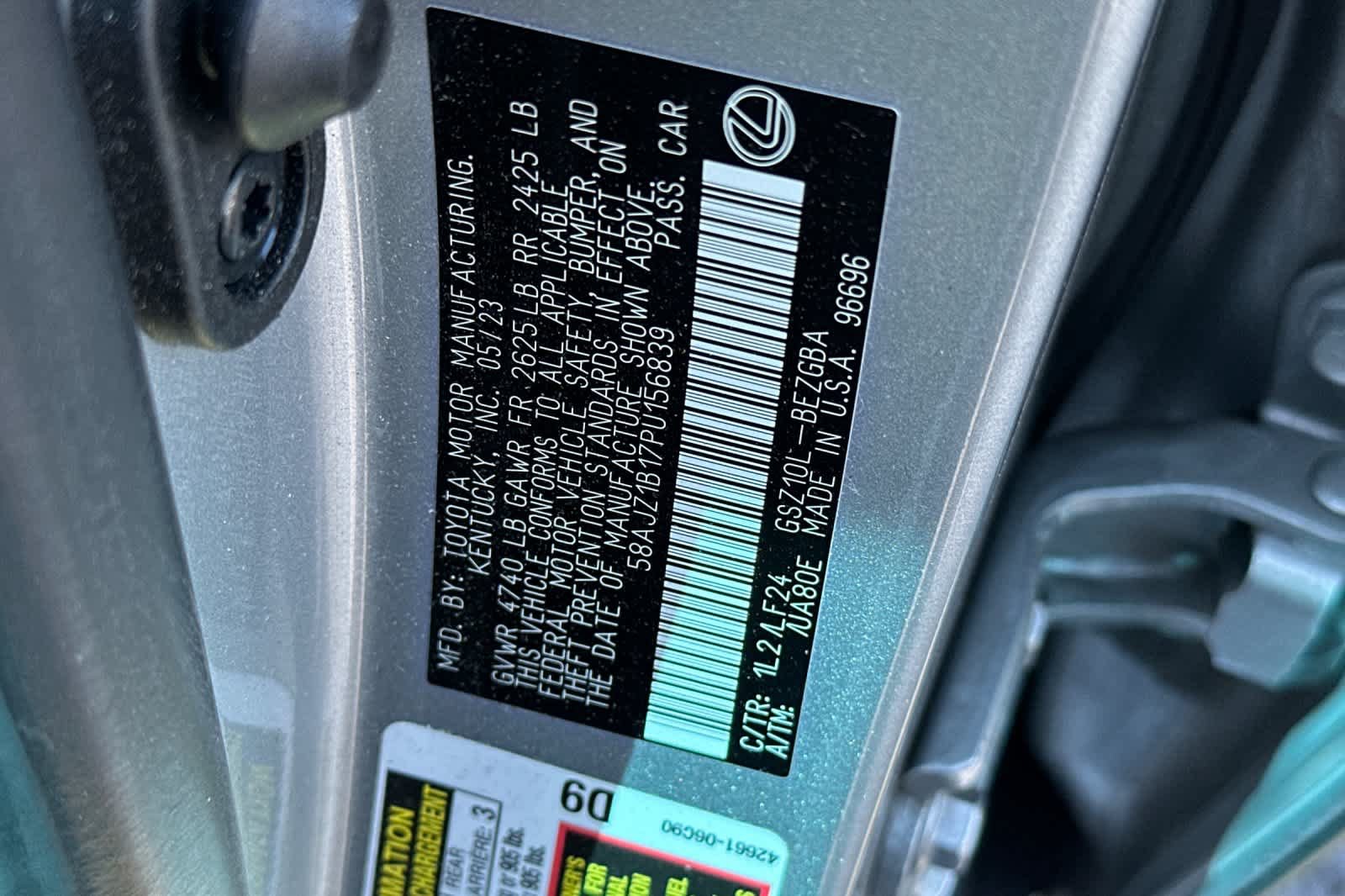 Certified 2023 Lexus ES 350 F Sport w/ Accessory Package (Z1) FWD image 33