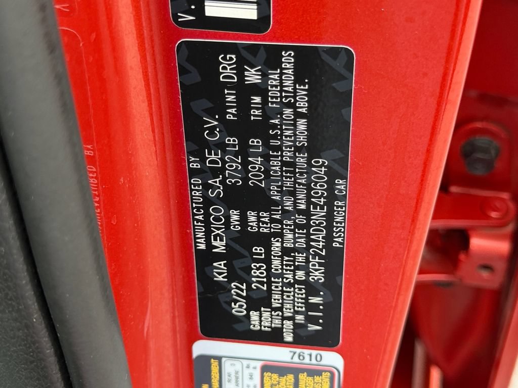 Certified 2022 Kia Forte LXS FWD image 30