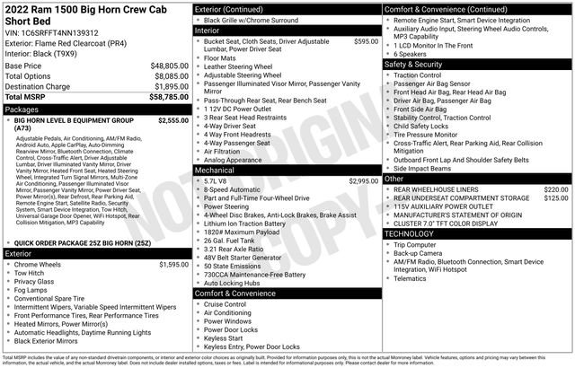 Used 2022 RAM 1500 Big Horn AWD/4WD image 46