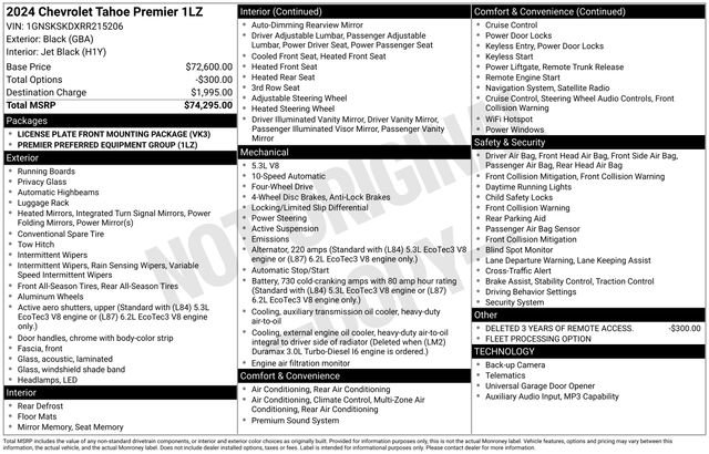 Used 2024 Chevrolet Tahoe Premier AWD/4WD image 71