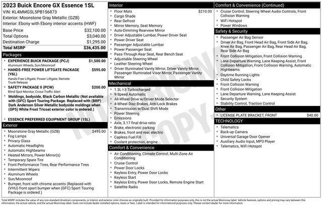 Used 2023 Buick Encore GX Essence w/ Experience Buick Package image 2