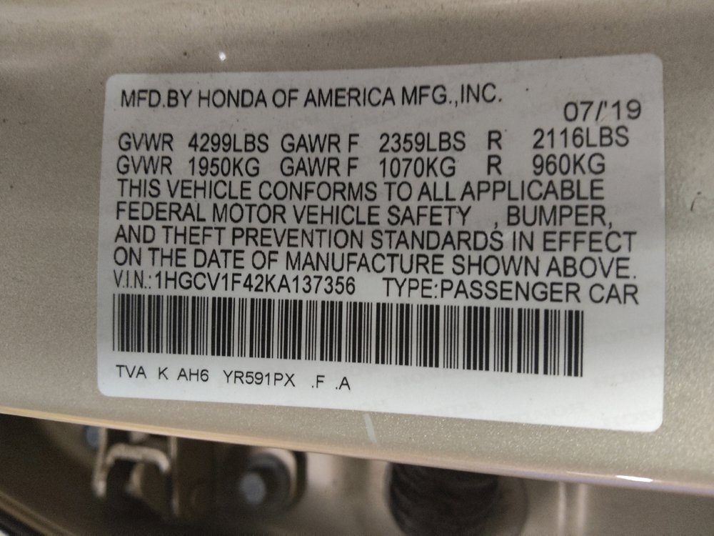 Used 2019 Honda Accord EX image 33