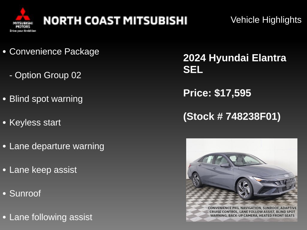 Used 2024 Hyundai Elantra SEL w/ Convenience Package FWD image 2