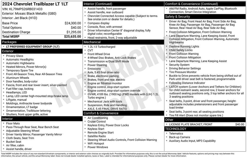 Certified 2024 Chevrolet TrailBlazer LT image 32