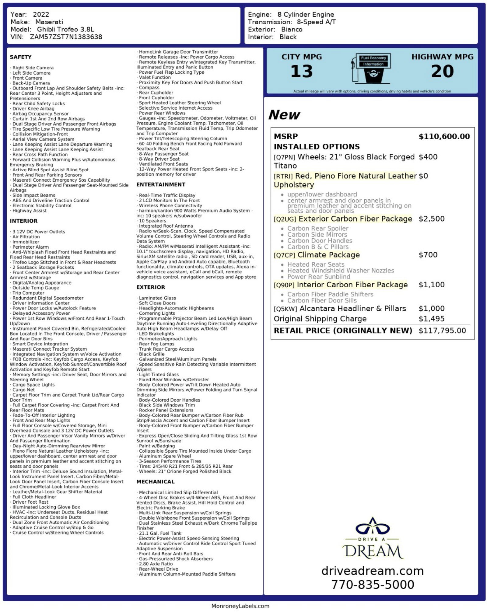 Used 2022 Maserati Ghibli Trofeo image 71