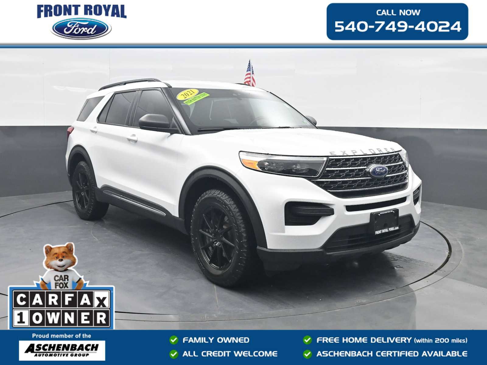 Certified 2021 Ford Explorer XLT w/ Class III Trailer Tow Package AWD/4WD image 1