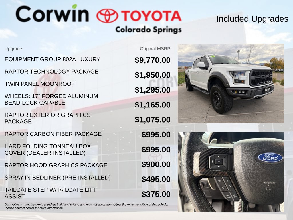 Used 2018 Ford F150 Raptor w/ Equipment Group 802A Luxury AWD/4WD image 4