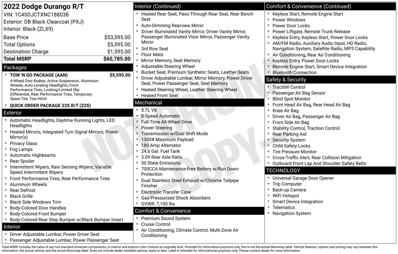 Used 2022 Dodge Durango R/T w/ Tow 'N Go Package AWD/4WD image 16