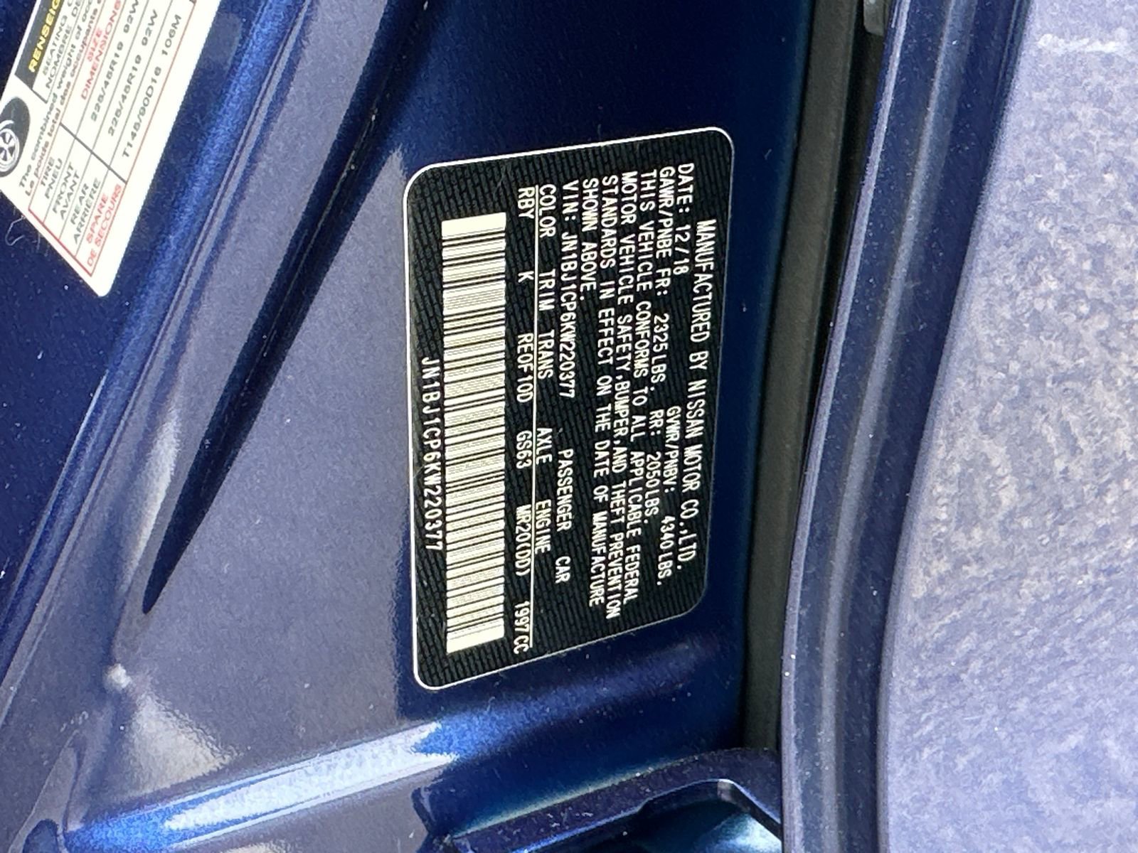 Certified 2019 Nissan Rogue Sport SL w/ Premium Package image 35