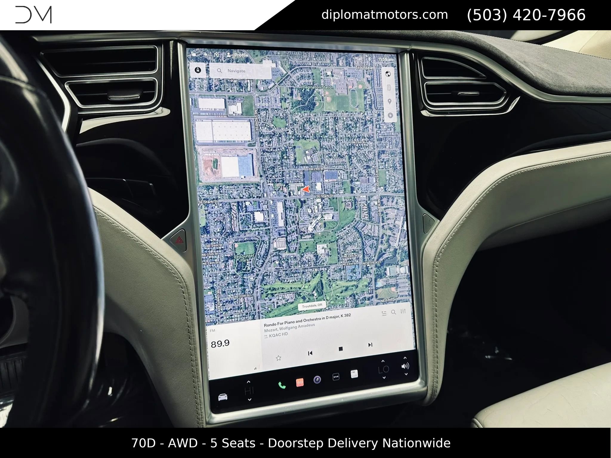 Used 2015 Tesla Model S 70D AWD/4WD image 32