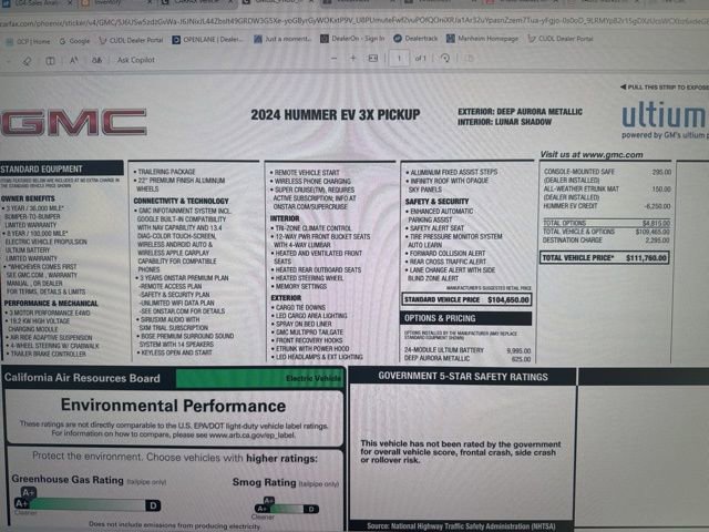 Used 2024 GMC Hummer EV 3X w/ Battery Pack, 24 Module Pack image 26