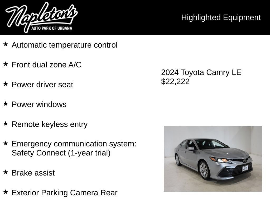 Used 2024 Toyota Camry LE FWD image 15