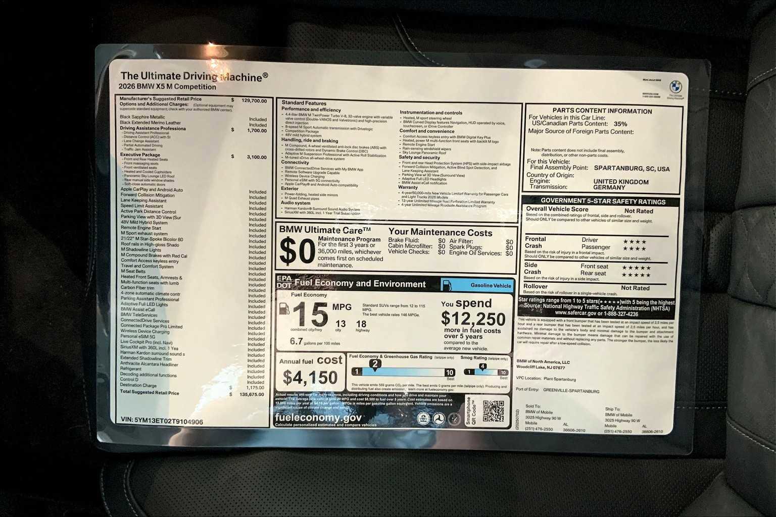 New 2026 BMW X5 M Competition w/ Executive Package image 20