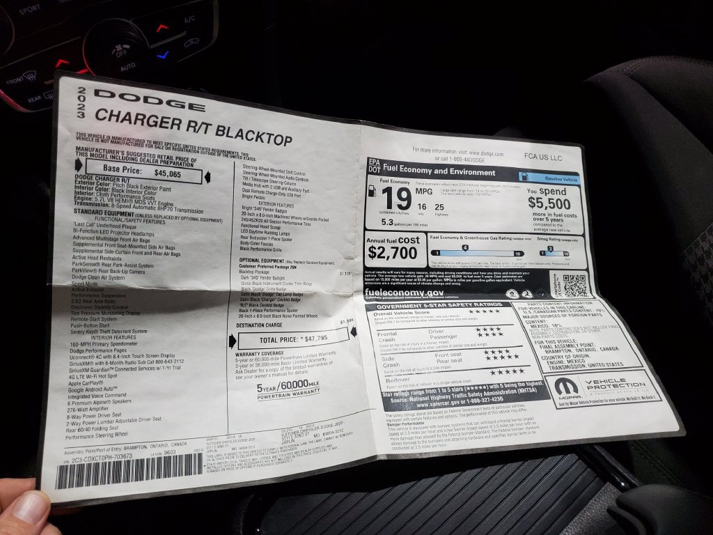 Used 2023 Dodge Charger R/T w/ Blacktop Package RWD image 30