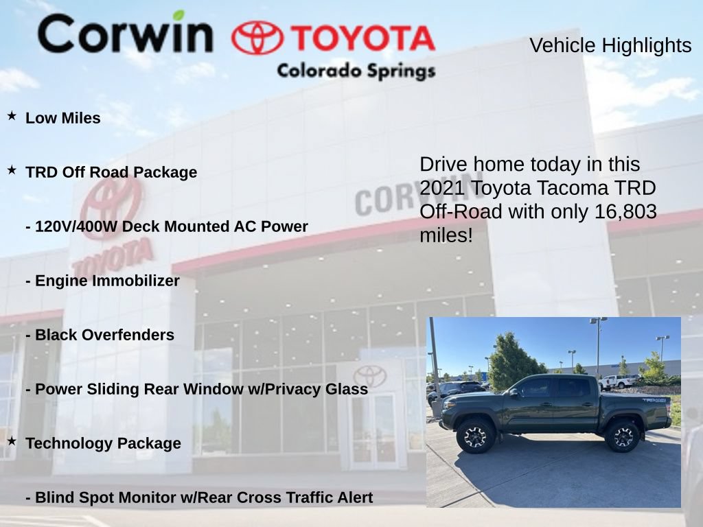 Used 2021 Toyota Tacoma TRD Off-Road w/ Technology Package AWD/4WD image 7