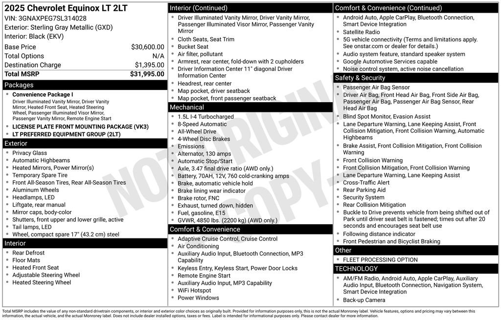 Used 2025 Chevrolet Equinox LT AWD/4WD image 25