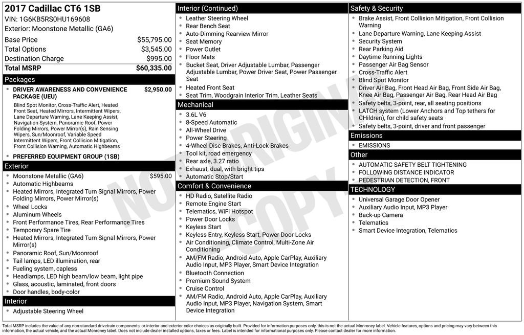 Used 2017 Cadillac CT6 3.6 AWD image 35