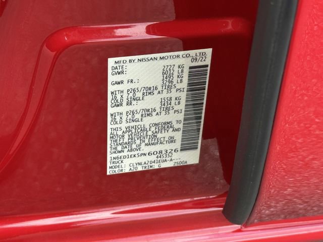 Certified 2023 Nissan Frontier S w/ Technology Package image 33