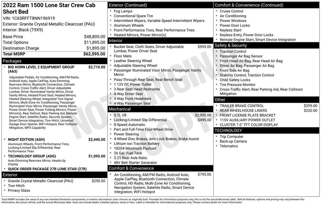 Used 2022 RAM 1500 Lone Star image 9