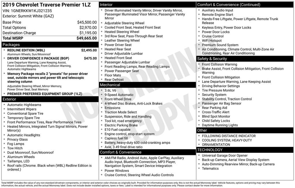 Used 2019 Chevrolet Traverse Premier w/ Redline Edition video 2