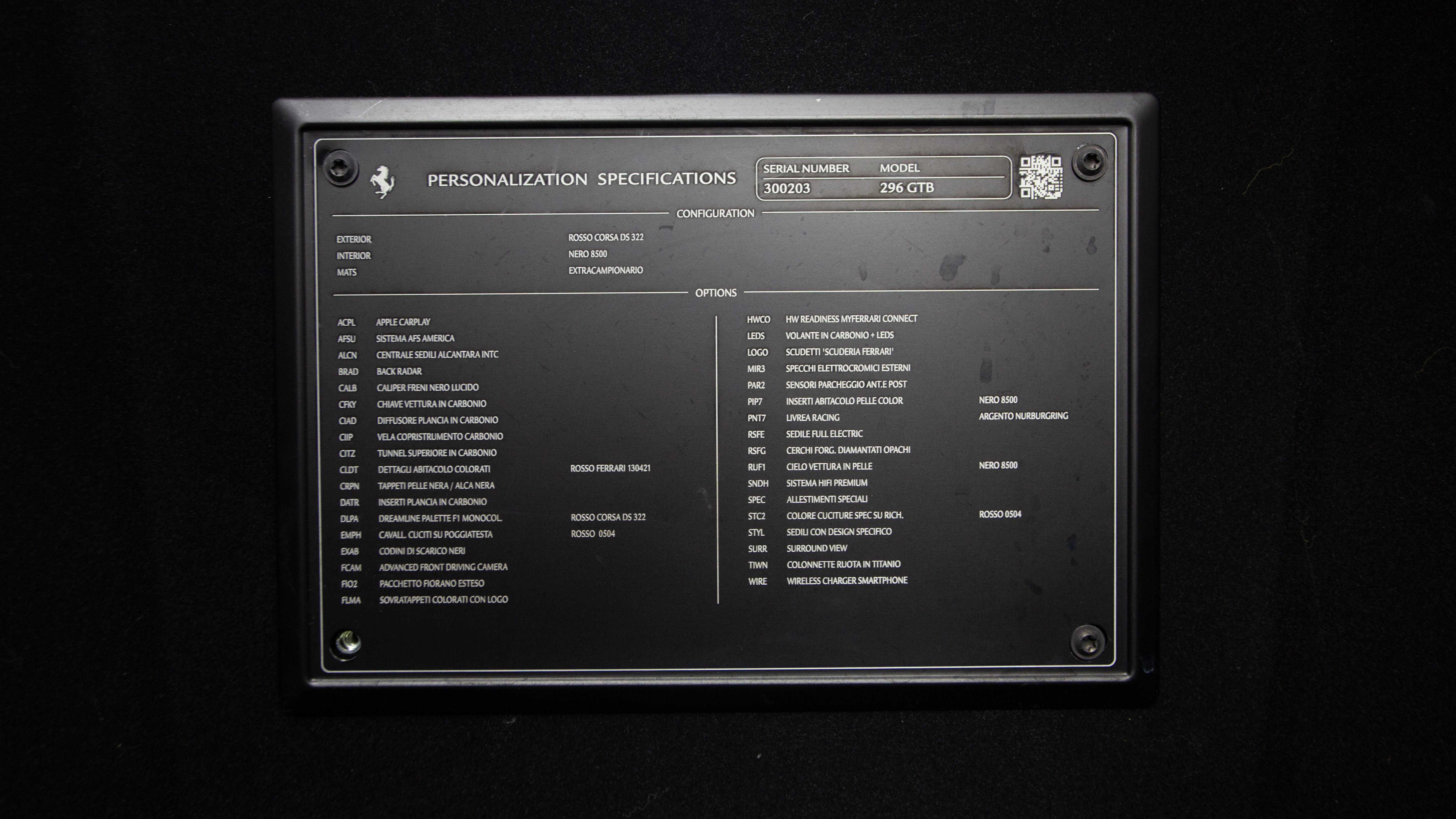 Certified 2024 Ferrari 296 GTB RWD image 52