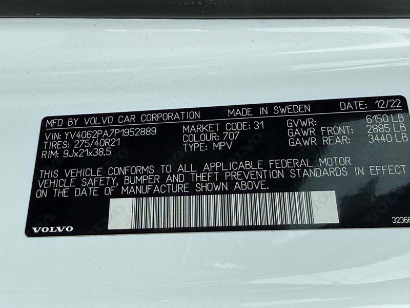 Certified 2023 Volvo XC90 B6 Ultimate w/ Protection Package AWD/4WD image 29